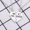 Best friends halsband - vänskapshalsband för kompisar silver