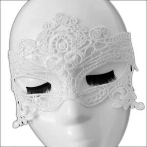 Vit-venetiansk-ogonmask-i-spets-maskerad-halloween-fest-utkladnad-lace-mask