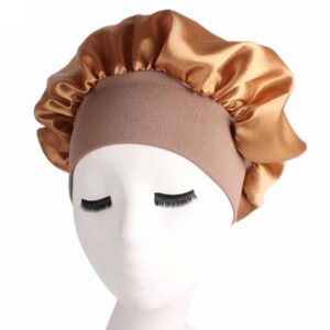 Sovmossa-satin-bonnet-sleep-cap-one-size-brun-guld-2