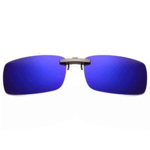 Clip-on Solglasögon Metall Blå Spegelglas 37x59mm