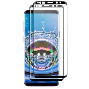 Samsung galaxy s8 s9 plus 2 pack skarmskydd hardat glas kolfiber