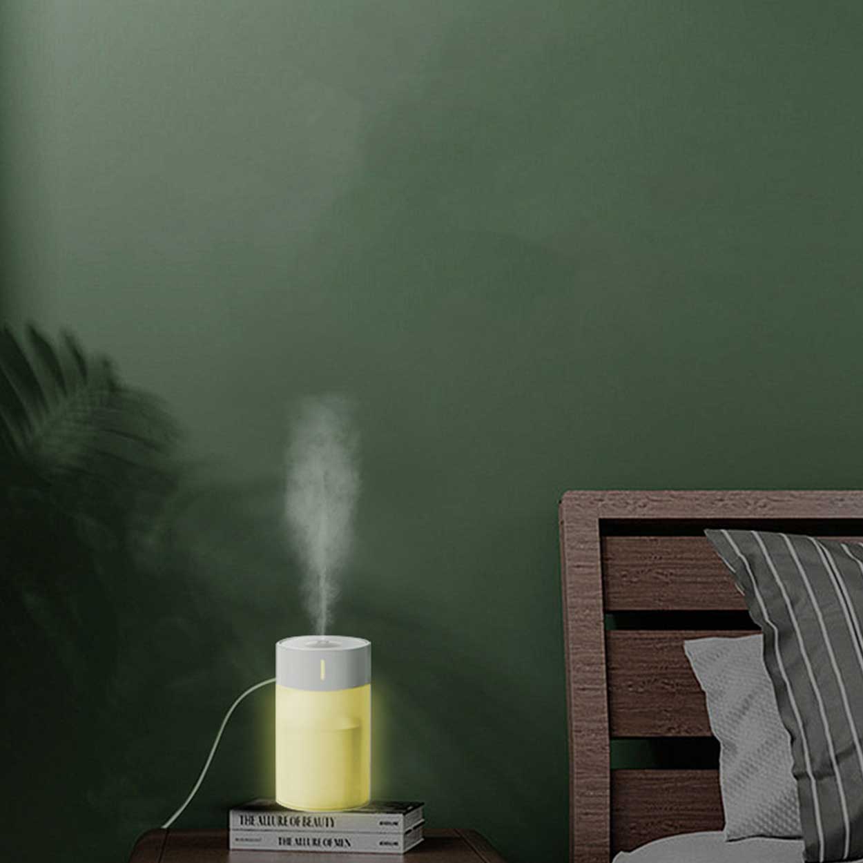 Aroma diffuser luftfuktare med regnbågsbelysning