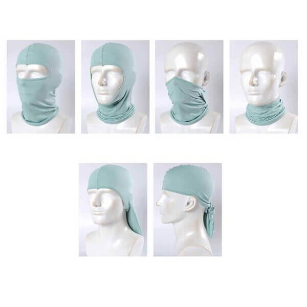 Tunn svart balaclava skidmask rånarluva 1 hål
