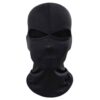 Tunn svart balaclava skidmask rånarluva 2 hål