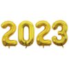 2023 Sifferballonger I Guld För Nyår 102cm Stora