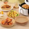 Air fryer papper 100-pack - 20cm engångspapper för luftfritös
