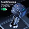 Billaddare 4 usb supersnabb 38w pd quick charge 3. 0