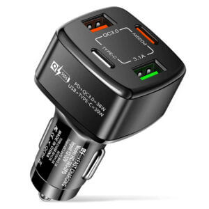 Billaddare fyra usb c quick charge power delivery 38w
