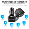Billaddare 4 usb supersnabb 38w pd quick charge 3. 0
