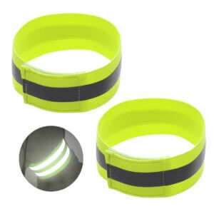 Reflexarmband spannen band med reflex 2 pack neon gul