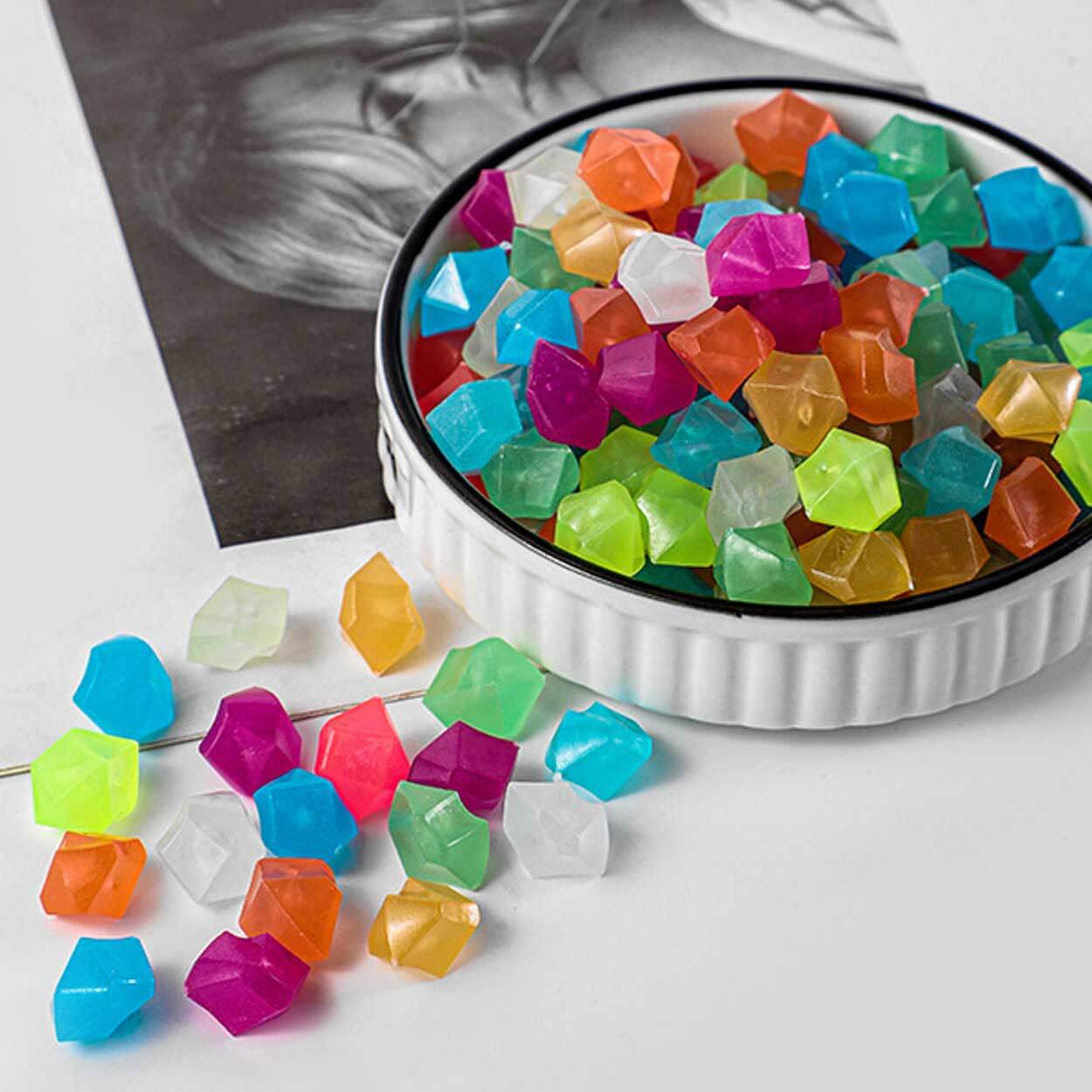 Självlysande dekorationsstenar 500-pack inomhus utomhus