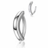 Fake navelpiercing navelring utan hål silver