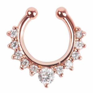 Fake Septum Näspiercing Näsring Utan Hål Roséguld