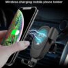 Trådlös billaddare qi mobilladdare med mobilhållare för bil
