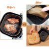 Fyrkantiga air fryer papper 100-pack - 17cm engångspapper för luftfritös