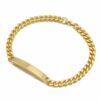 Kedja Armband Länk Med Id Bricka Guld