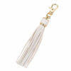 Nyckelring Mocka Läder Tassel Vit
