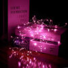 1m mini led ljusslinga batteridriven rosa