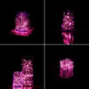 1m mini led ljusslinga batteridriven rosa