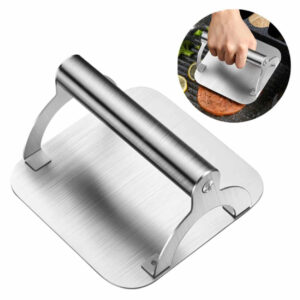 Smashjärn 100% Rostfritt Stål - Hamburgerpress För Grill Och Spis
