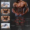Uppladdningsbar ems-tränare magtränare biceps rumpa muskelstimulator