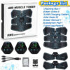 3-pack ems-tränare - mage armar axlar ben elektrisk muskelstimulator magrutor