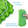 Stapelbar isform med lock - iskubsform hexagon bakform silikon