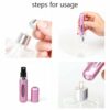 Mini refill parfymflaska - påfyllningsbar resebehållare 5ml silver