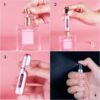 Mini refill parfymflaska - påfyllningsbar resebehållare 5ml silver