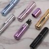 Mini refill parfymflaska - påfyllningsbar resebehållare 5ml silver