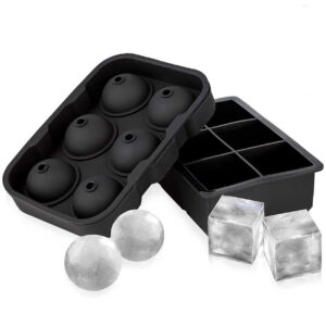 2-pack Silikon Isform - 6st Stora Isbitar Och Isbollar