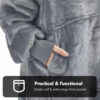 Hoodie blanket - oversize luvtröja filt snugie svart