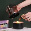 Retro aroma diffuser luftfuktare med belysning svart
