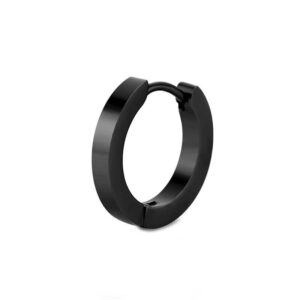 Piercing Örhänge Tjock Ring Svart