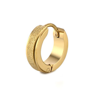 Piercing Örhänge Tjock Ring Glitter Bling Guld