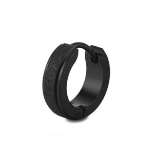 Piercing Örhänge Tjock Ring Glitter Bling Svart