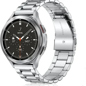 Galaxy Watch 4/5 Metall Armband Rostfritt Stål Silver