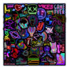 50st neon klistermärken