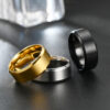 Borstad ring rostfritt stål 8mm silver