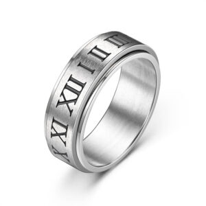Ring med Romerska Siffror Silver