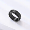 Elegant mönstrad ring svart