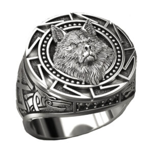 Ring med Varg Viking Herr Silver
