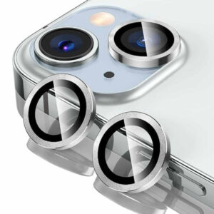 iPhone 15/15 Plus Linsskydd Silver