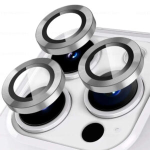 iPhone 15 Pro/Pro Max Linsskydd Silver