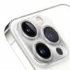 Iphone 13 pro/13 pro max linsskydd metall härdat glas silver