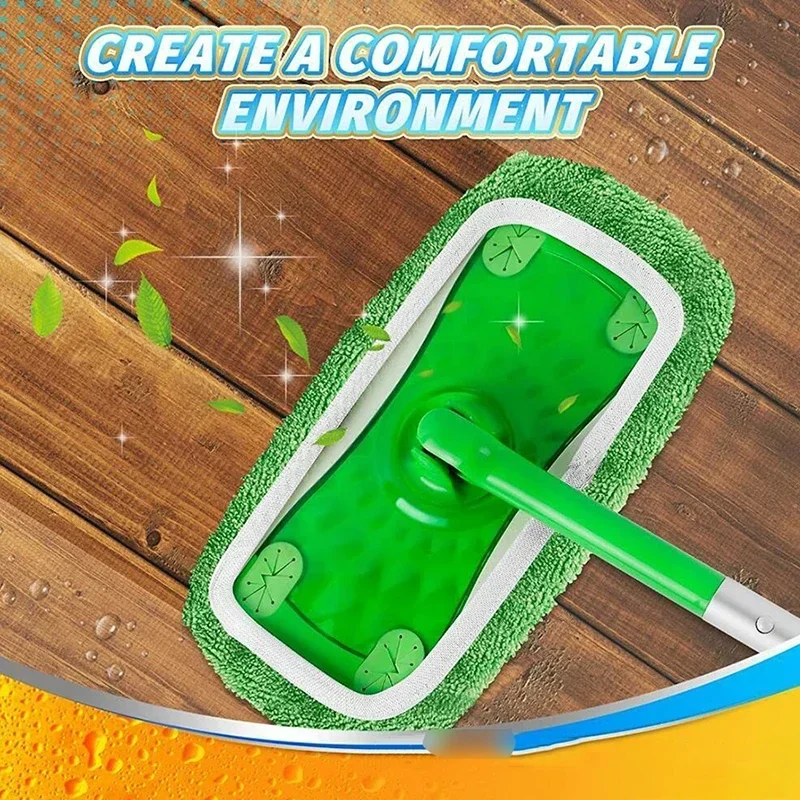 2-pack återanvändningsbar swiffer mikrofiberduk grön 25x11,5cm