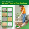 Återanvändningsbar premium sweeper mikrofiberduk xl grå/vit 45,3x11,5cm