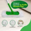 Återanvändningsbar premium sweeper mikrofiberduk xl grå/vit 45,3x11,5cm