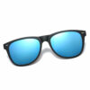 Polariserade Wayfarer Clip On Solglasögon Flip Up Blå Spegelglas