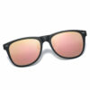 Polariserade Wayfarer Clip On Solglasögon Flip Up Rosa Spegelglas